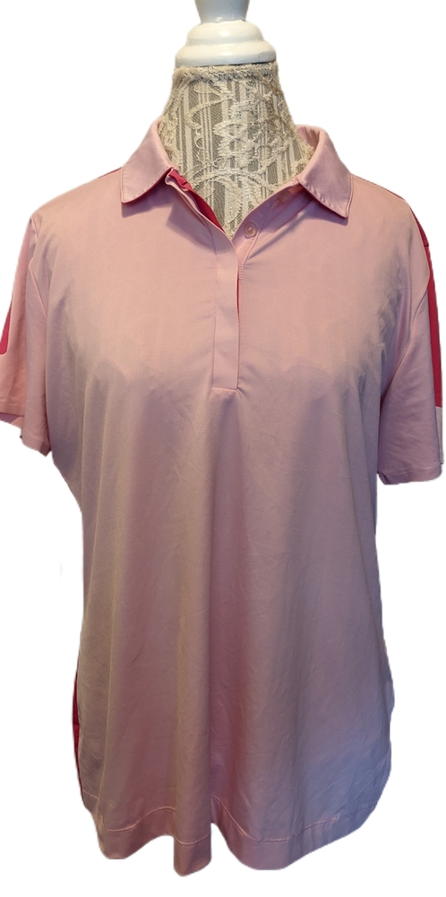 Women's Nikegolf Dri-fit SZ XL Button Down Athletic Top Shirt Hot Pink L…